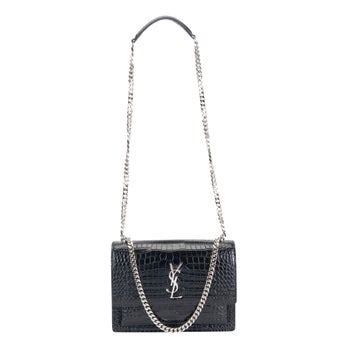 YSL 1000 Monogram Sunset Croc Embossed 